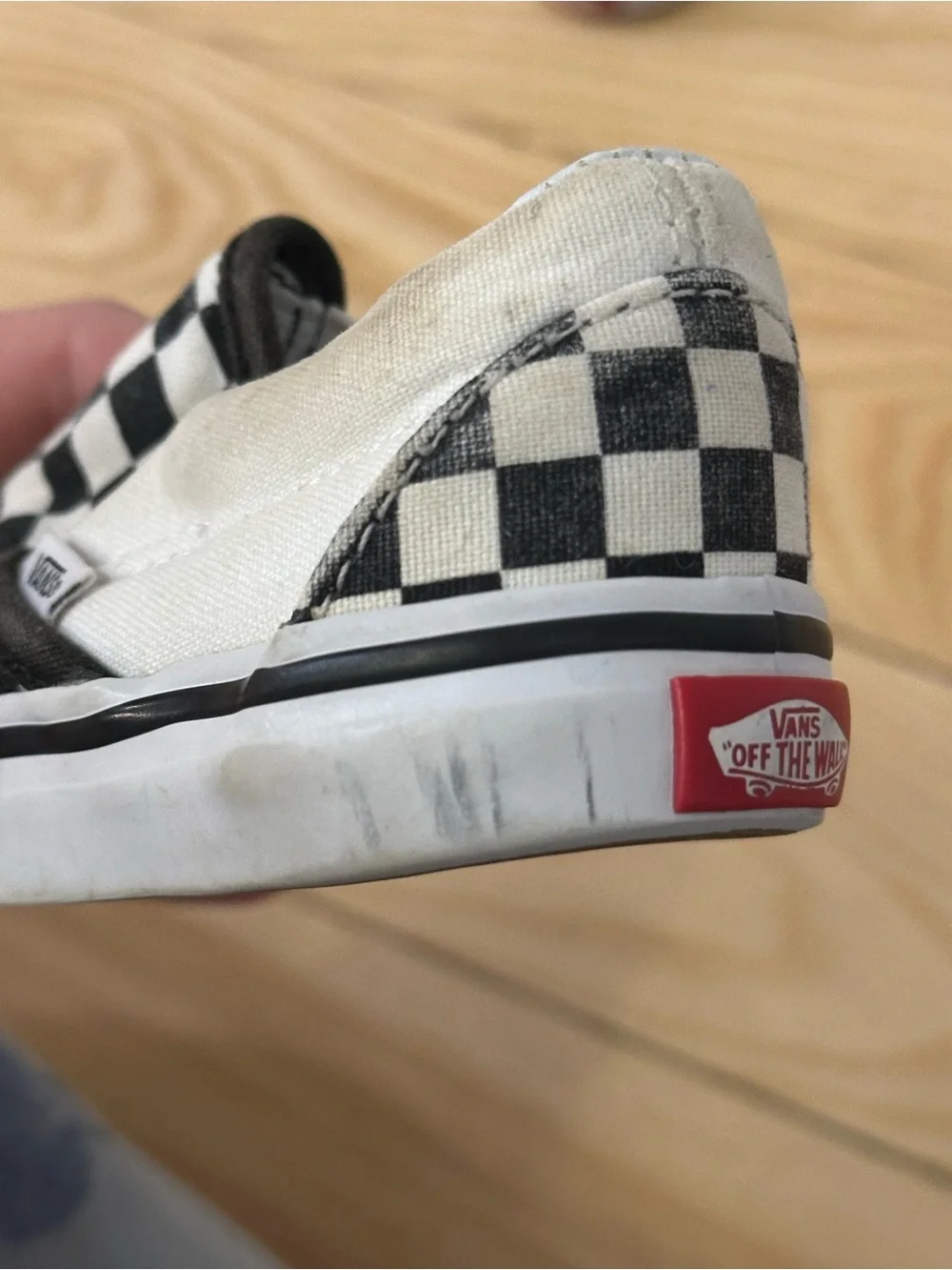 Vans Kids Slip-On Checkerboard Sneakers - Black & White